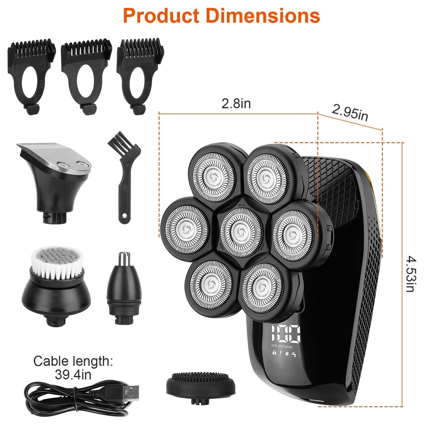 5-in-1 Rechargeable Cordless Trimmer Shaver Kit Men's Grooming - Tophatter Daily Deals