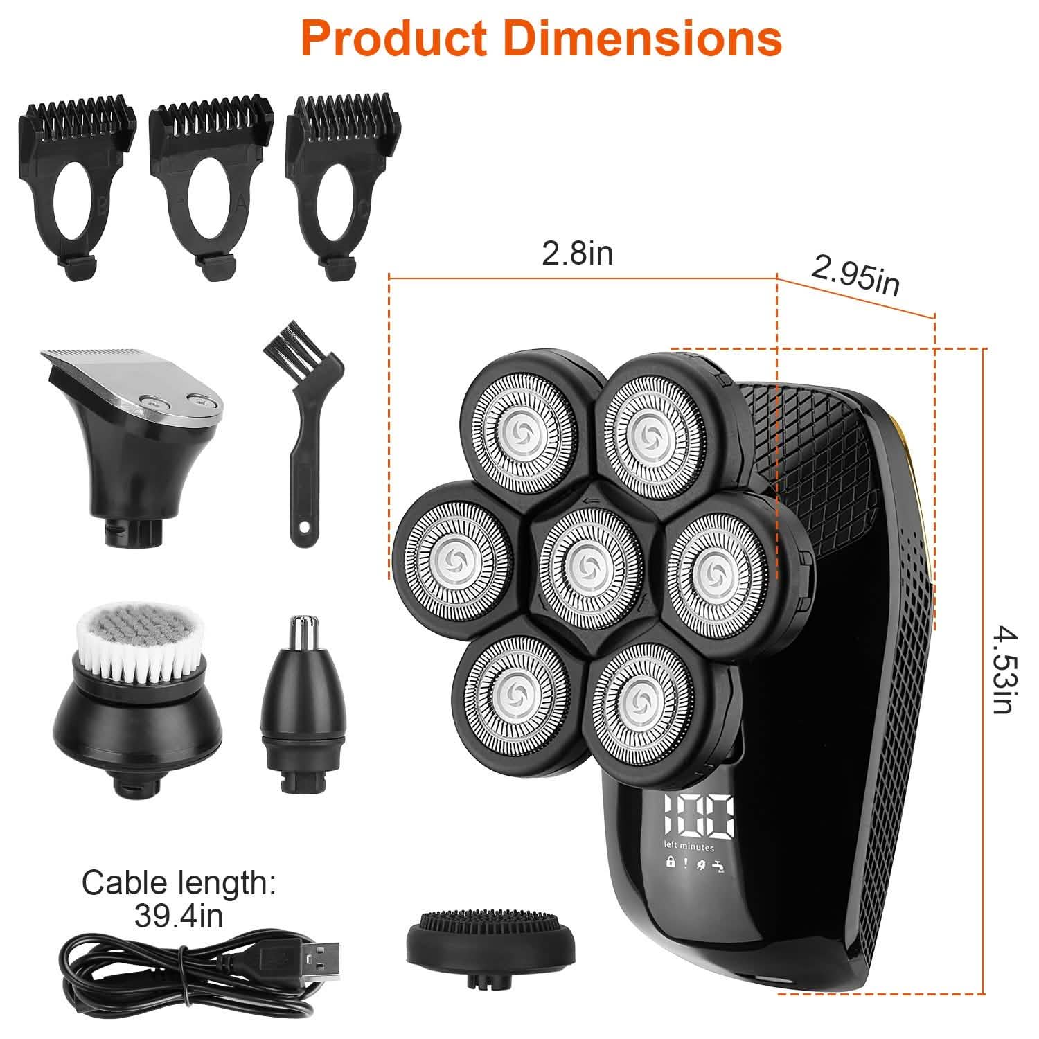 5-in-1 Rechargeable Cordless Trimmer Shaver Kit Men's Grooming - Tophatter Daily Deals