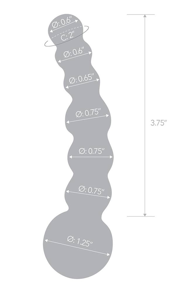 Gläs - Curved & Beaded - 5" Dildo - Clear Sex Toy - Tophatter Daily Deals