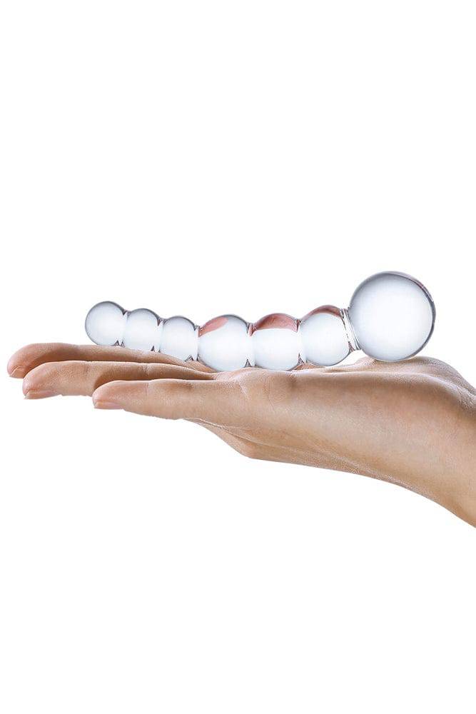 Gläs - Curved & Beaded - 5" Dildo - Clear Sex Toy - Tophatter Daily Deals