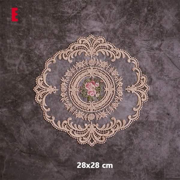 5-Pack: 3 Styles Vintage Lace Embroidery Placemat Wine & Dining - Tophatter Daily Deals