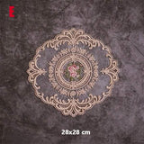 5-Pack: 3 Styles Vintage Lace Embroidery Placemat Wine & Dining - Tophatter Daily Deals