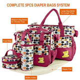5-Pack: Baby Nappy Diaper Bag Set Baby Gear - Tophatter Daily Deals