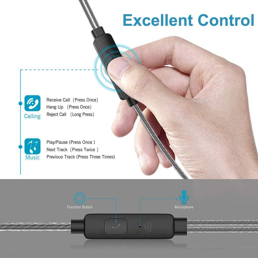 5-Pack: Earbuds Earphones with Microphone In-Ear Headphones - Tophatter Daily Deals