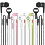 5-Pack: Earbuds Earphones with Microphone In-Ear Headphones - Tophatter Daily Deals