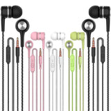 5-Pack: Earbuds Earphones with Microphone In-Ear Headphones - Tophatter Daily Deals