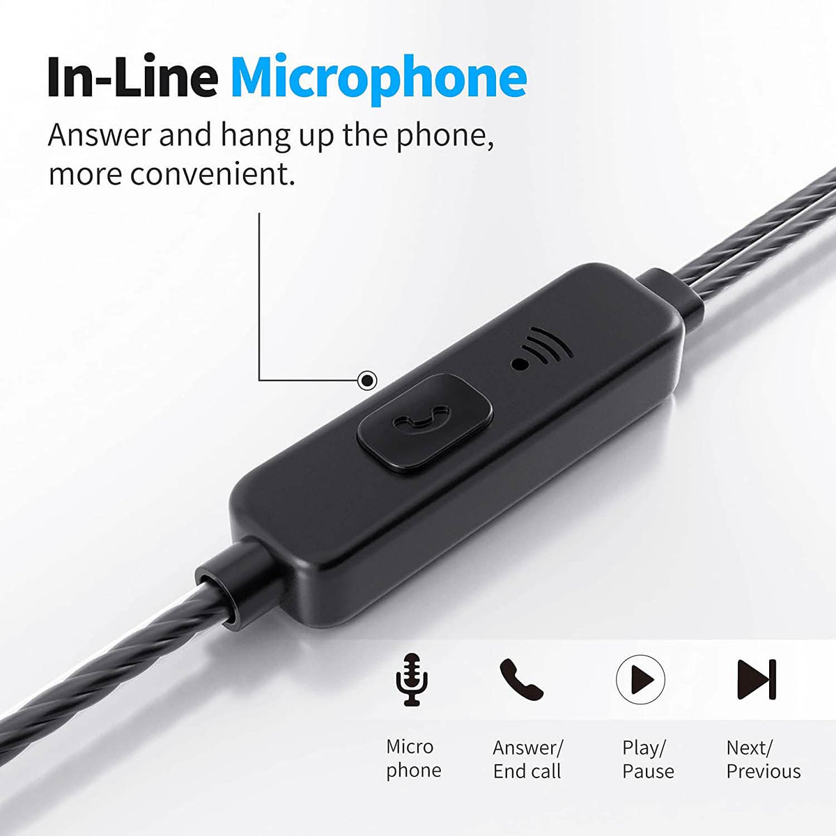 5-Pack: Microphone Wired Earbuds Isolating In-Ear Headphones In-Ear Headphones - Tophatter Daily Deals