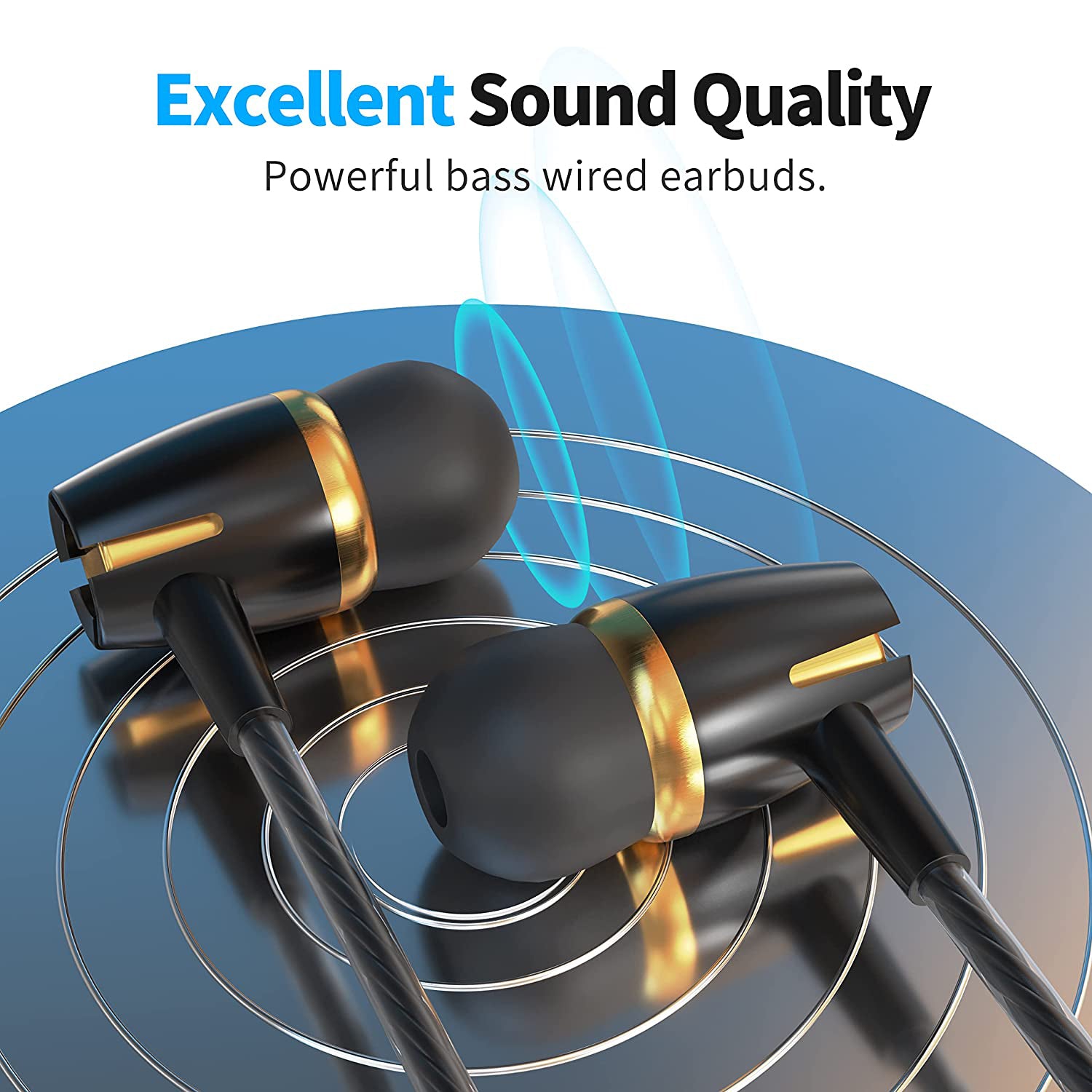5-Pack: Microphone Wired Earbuds Isolating In-Ear Headphones In-Ear Headphones - Tophatter Daily Deals