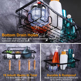 5-Pack: Shower Caddy Shelves with 18 Inbuilt Hooks Bath - Tophatter Daily Deals