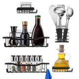 5-Pack: Shower Caddy Shelves with 18 Inbuilt Hooks Bath - Tophatter Daily Deals