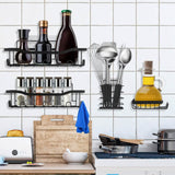 5-Pack: Shower Caddy Shelves with 18 Inbuilt Hooks Bath - Tophatter Daily Deals