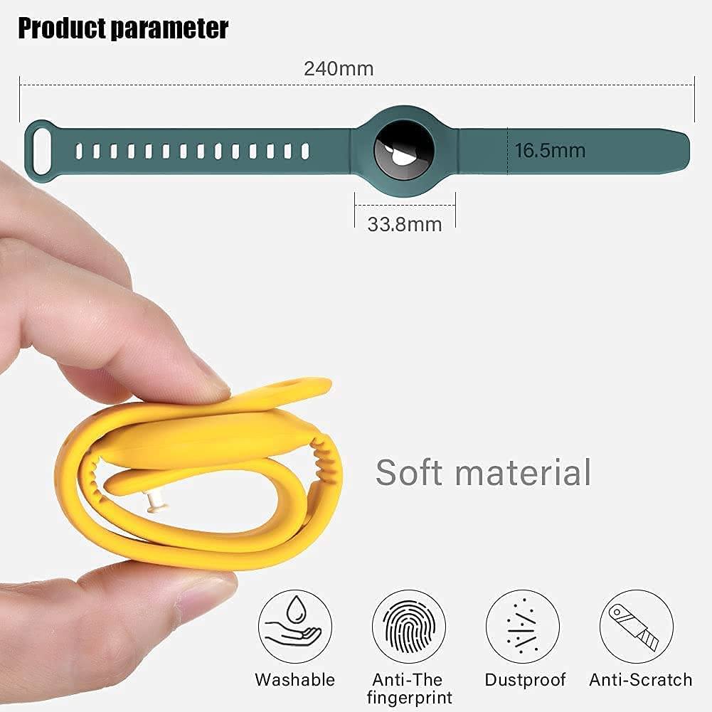 5-Pack: Silicone Airtag Holder with Anti-Lost Keychain Apple AirTag Case - Tophatter Daily Deals