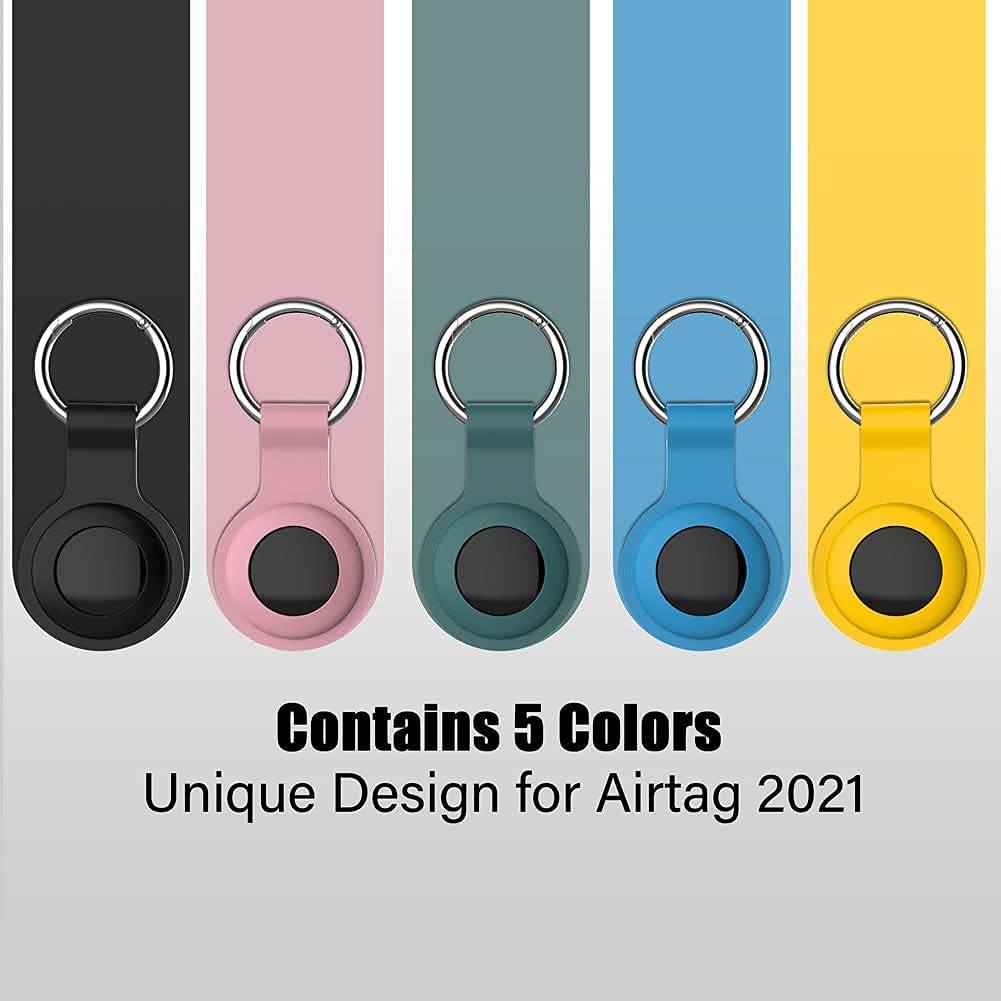 5-Pack: Silicone Airtag Holder with Anti-Lost Keychain Apple AirTag Case - Tophatter Daily Deals