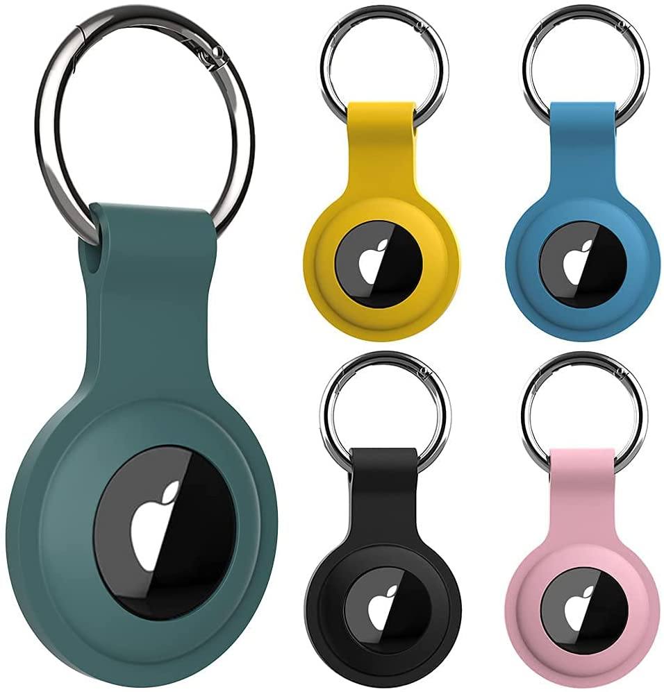 5-Pack: Silicone Airtag Holder with Anti-Lost Keychain Keychain Apple AirTag Case - Tophatter Daily Deals