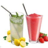 5-Pack: Stainless Steel Bend Or Straight Drinking Straws Wine & Dining - Tophatter Daily Deals