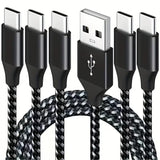 5-Pack: USB Type-C Fast Charging Cable 10ft Charging Cable - Tophatter Daily Deals