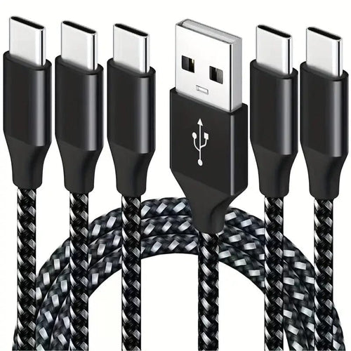 5-Pack: USB Type-C Fast Charging Cable
