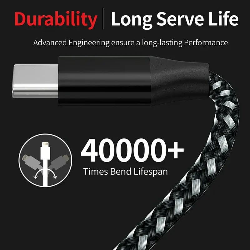 5-Pack: USB Type-C Fast Charging Cable Charging Cable - Tophatter Daily Deals