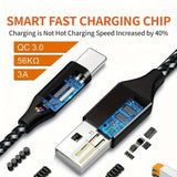 5-Pack: USB Type-C Fast Charging Cable Charging Cable - Tophatter Daily Deals