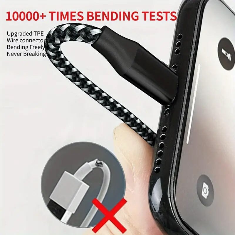 5-Pack: USB Type-C Fast Charging Cable Charging Cable - Tophatter Daily Deals