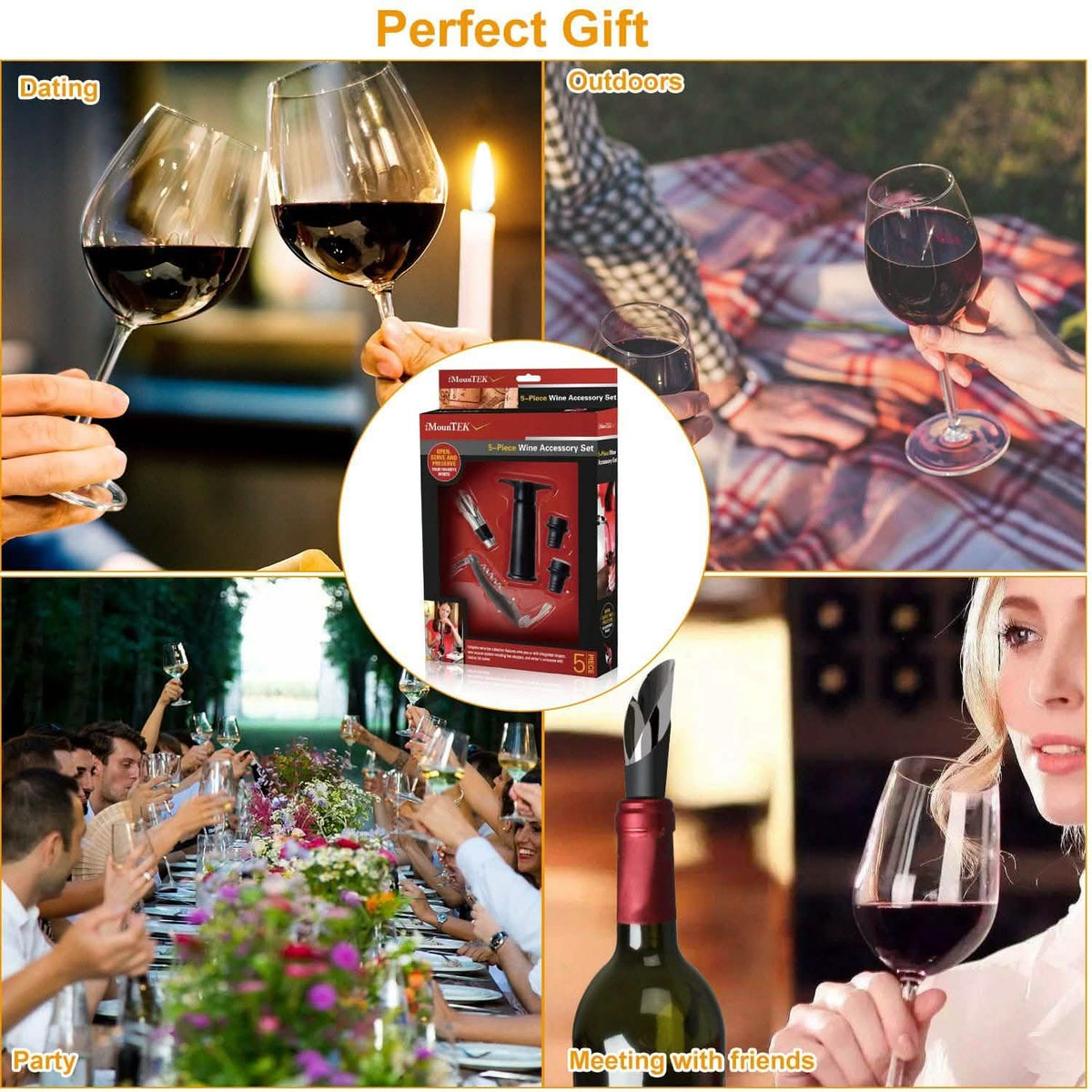 5-Pack: Wine Bottle Opener Set Wine & Dining - Tophatter Daily Deals