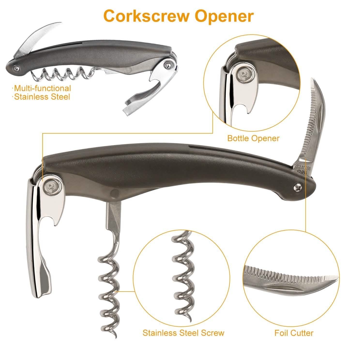 5-Pack: Wine Bottle Opener Set Wine & Dining - Tophatter Daily Deals