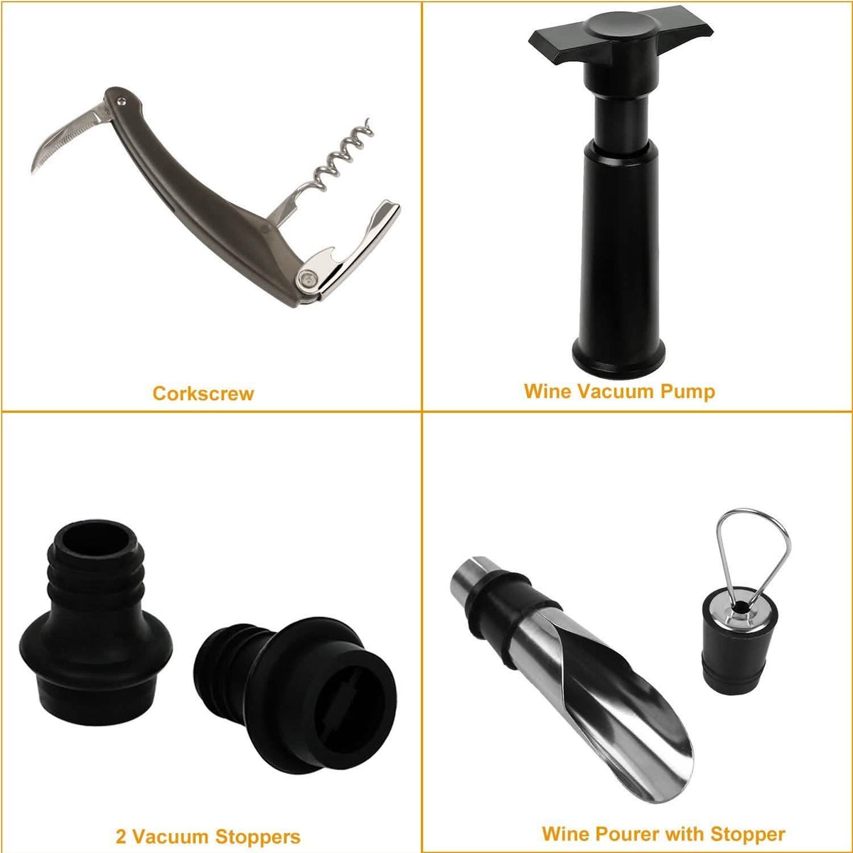 5-Pack: Wine Bottle Opener Set Wine & Dining - Tophatter Daily Deals