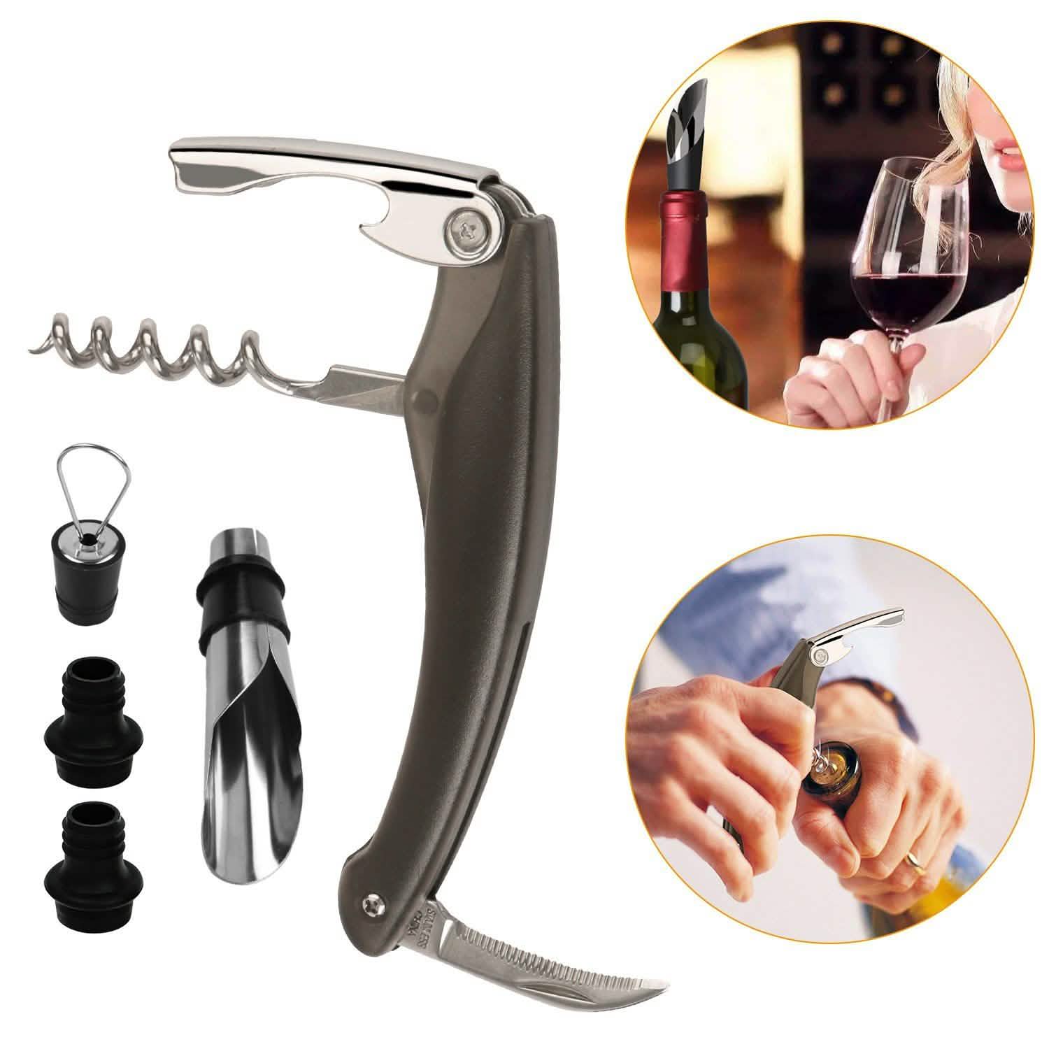 5-Pack: Wine Bottle Opener Set Wine & Dining - Tophatter Daily Deals