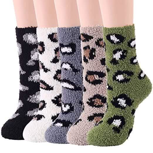 5-Pair: Womens Fuzzy Socks Winter Slipper Socks Women's Socks & Hosiery - Tophatter Daily Deals