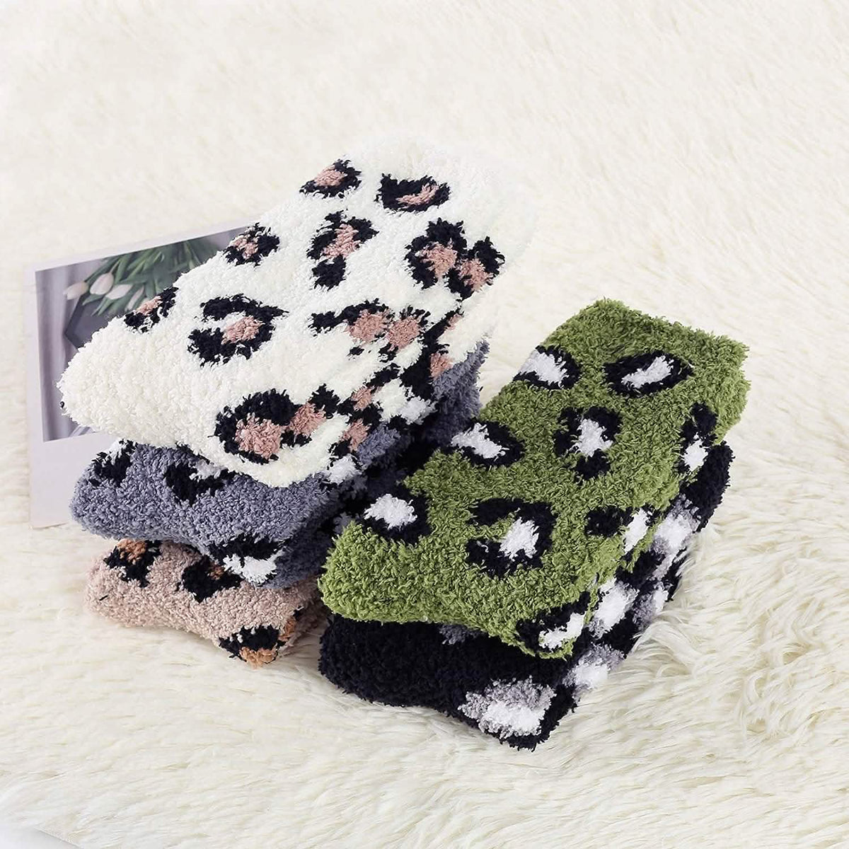 5-Pair: Womens Fuzzy Socks Winter Slipper Socks Women's Socks & Hosiery - Tophatter Daily Deals