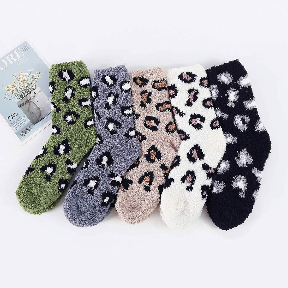 5-Pair: Womens Fuzzy Socks Winter Slipper Socks Women's Socks & Hosiery - Tophatter Daily Deals