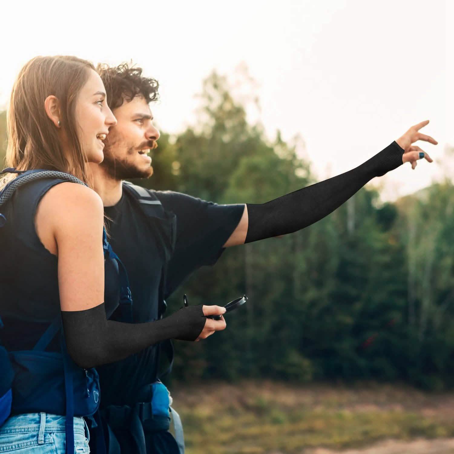 5-Pairs: Cooling Arm Sleeve Anti-UV Sun Protection Outdoor Recreation - Tophatter Daily Deals