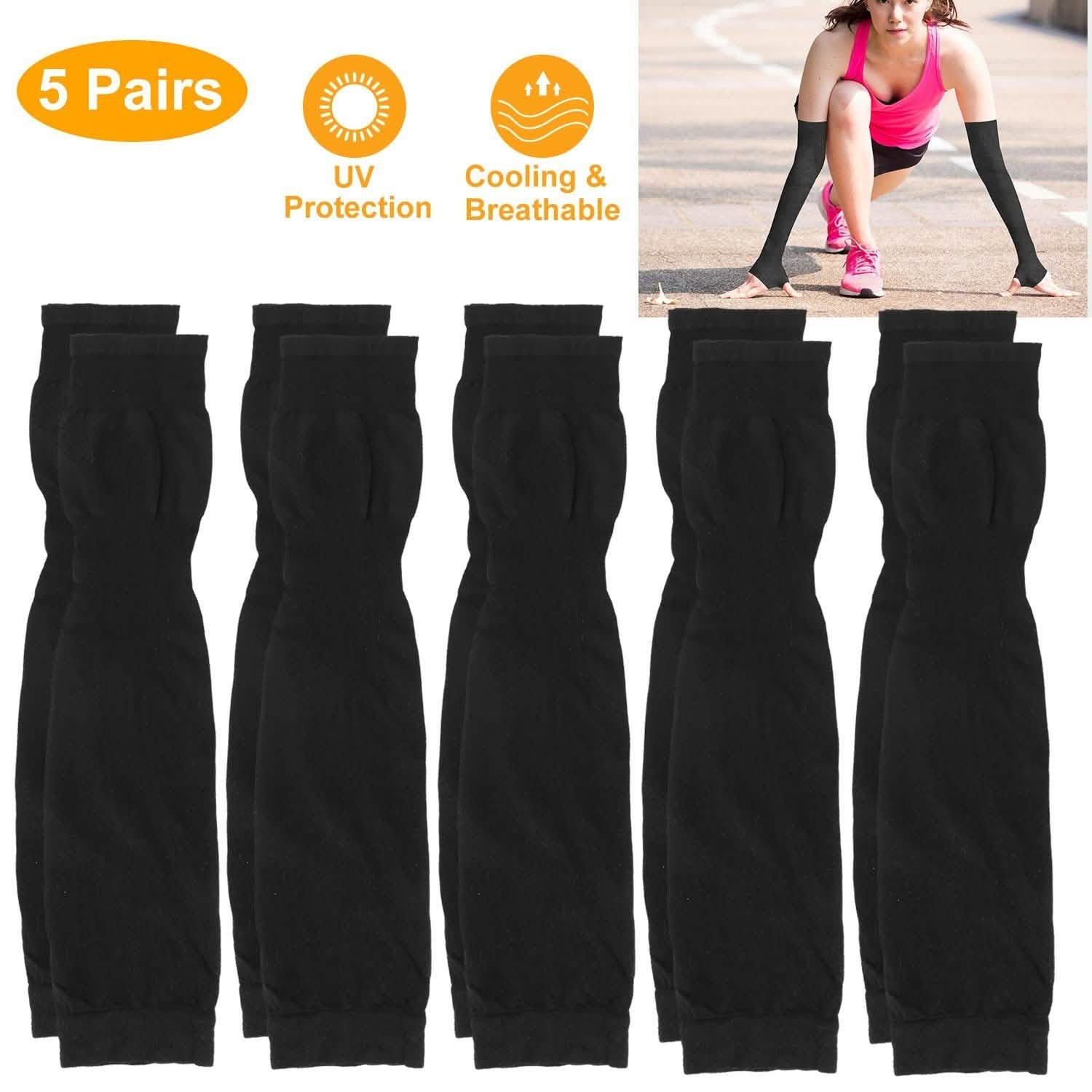 5-Pairs: Cooling Arm Sleeve Anti-UV Sun Protection Outdoor Recreation - Tophatter Daily Deals