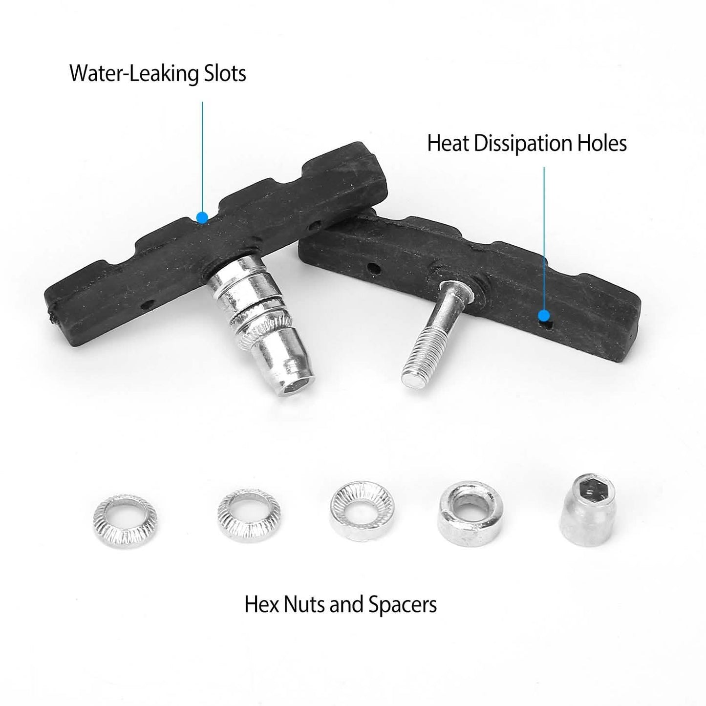 5-Pairs: V Bike Brake Pads Outdoor Recreation - Tophatter Daily Deals