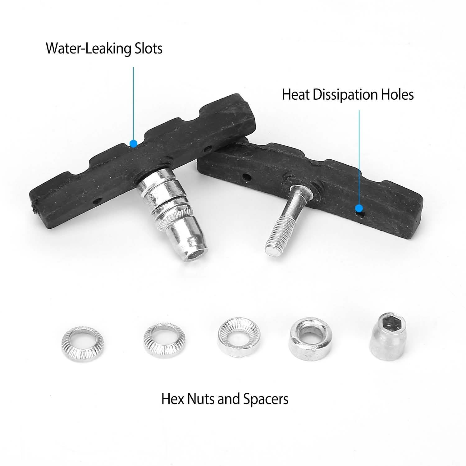 5-Pairs: V Bike Brake Pads Outdoor Recreation - Tophatter Daily Deals