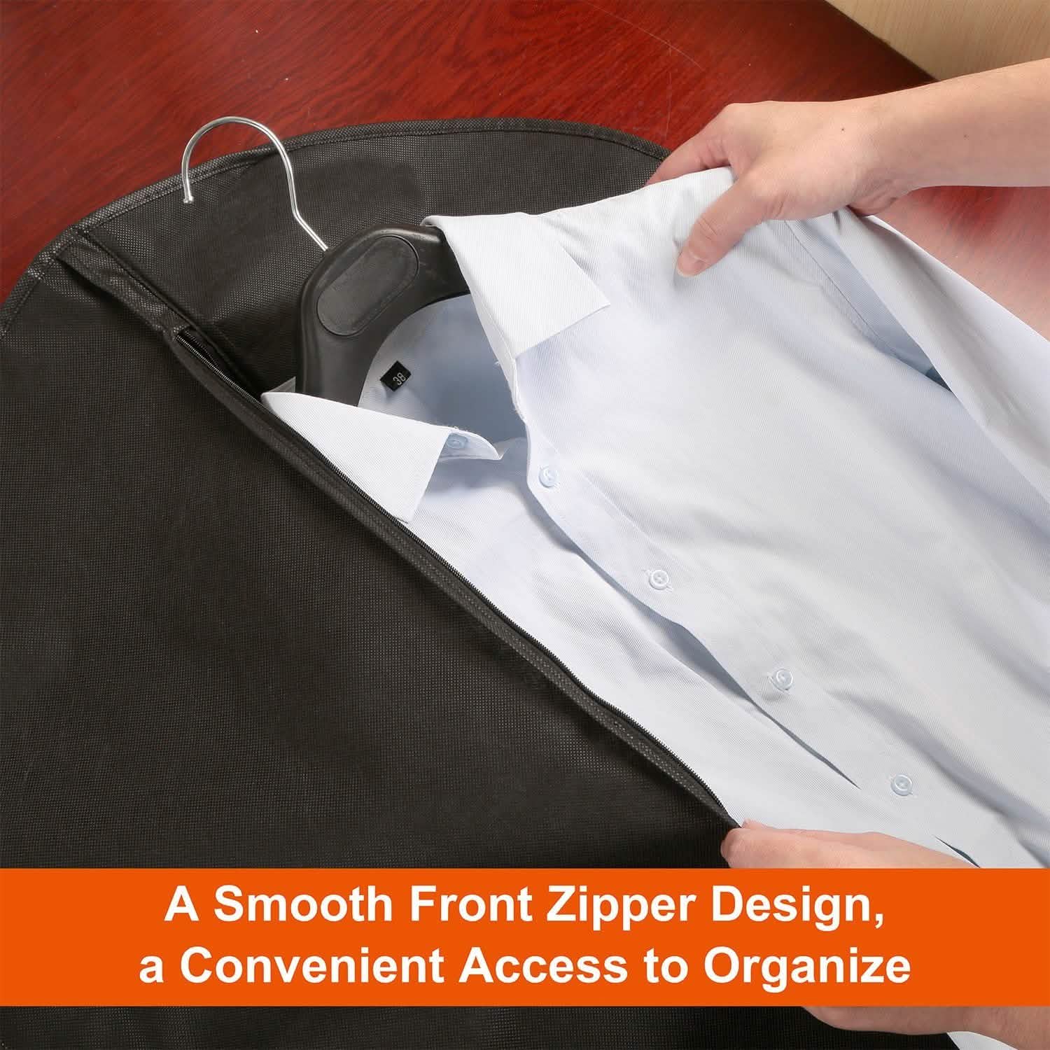 5-Piece: 39" Garment Bags Hanging Suit Bags Covers Storage & Organization - Tophatter Daily Deals