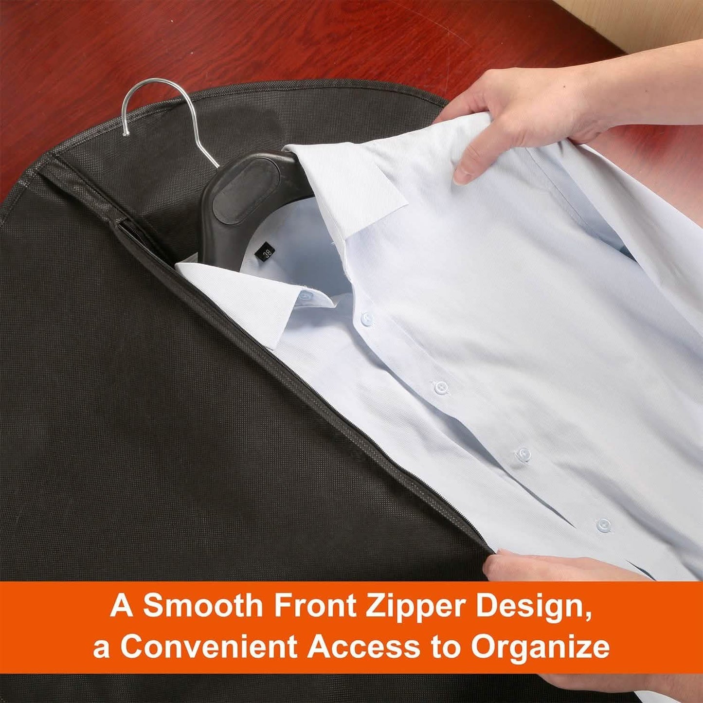 5-Piece: 39" Garment Bags Hanging Suit Bags Covers Storage & Organization - Tophatter Daily Deals