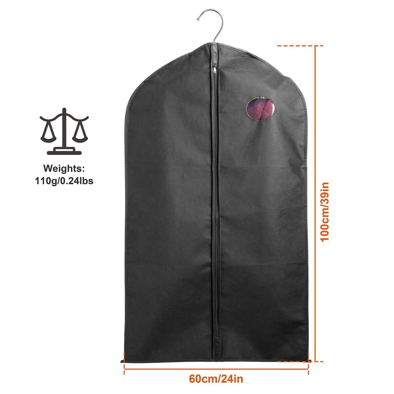 5-Piece: 39" Garment Bags Hanging Suit Bags Covers Storage & Organization - Tophatter Daily Deals
