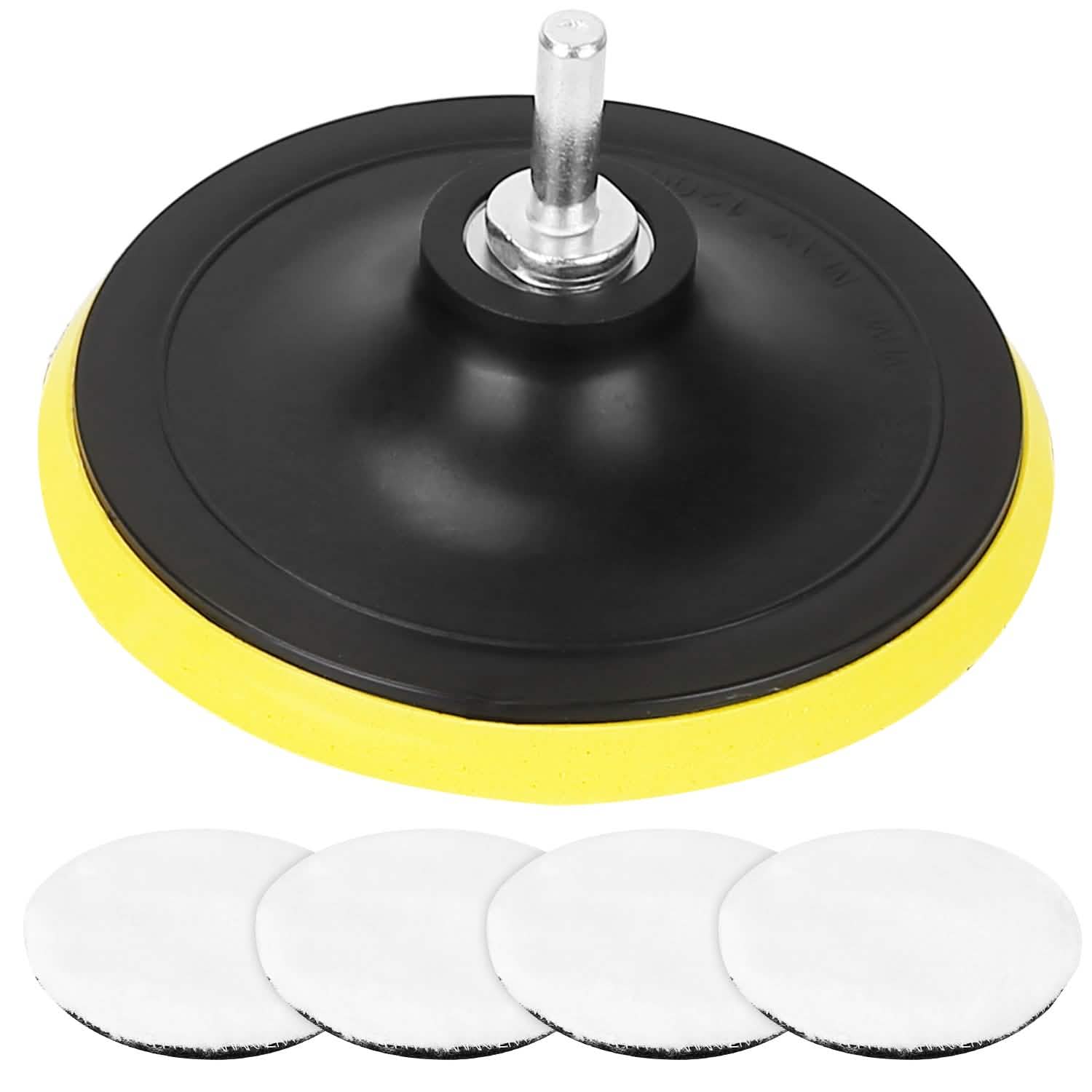 5-Piece: 6" Buffing Polishing Pads Automotive - Tophatter Daily Deals