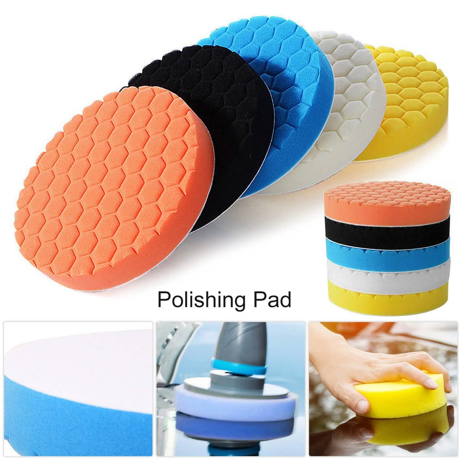 5-Piece: Car Polishing Sponge Pads Automotive - Tophatter Daily Deals