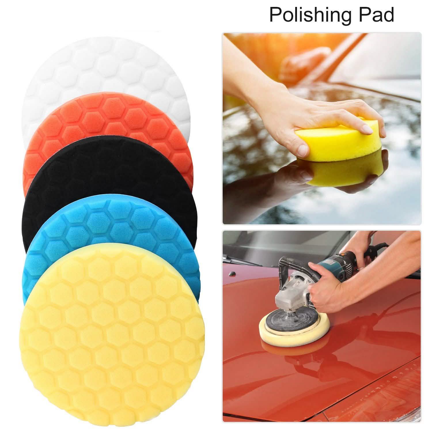 5-Piece: Car Polishing Sponge Pads Automotive - Tophatter Daily Deals
