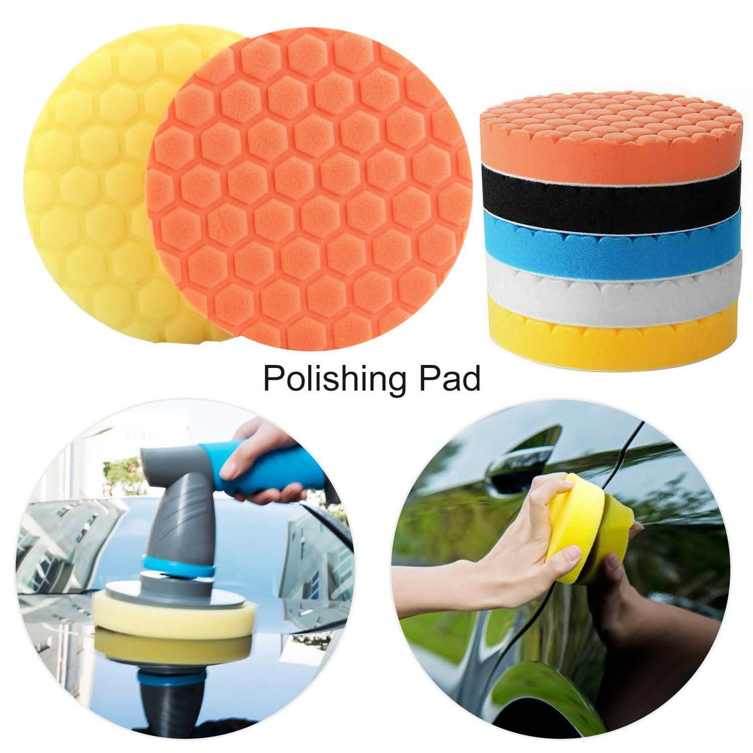 5-Piece: Car Polishing Sponge Pads Automotive - Tophatter Daily Deals