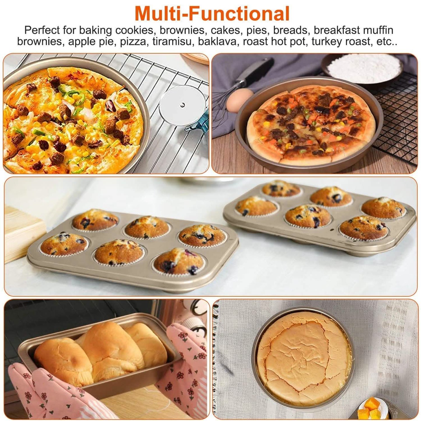 5-Piece: Nonstick Bakeware Set Kitchen Tools & Gadgets - Tophatter Daily Deals