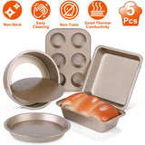 5-Piece: Nonstick Bakeware Set Kitchen Tools & Gadgets - Tophatter Daily Deals