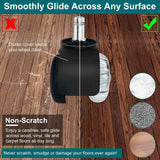 5-Piece: Office Chair Wheels Replacement School, Office & Art Supplies - Tophatter Daily Deals