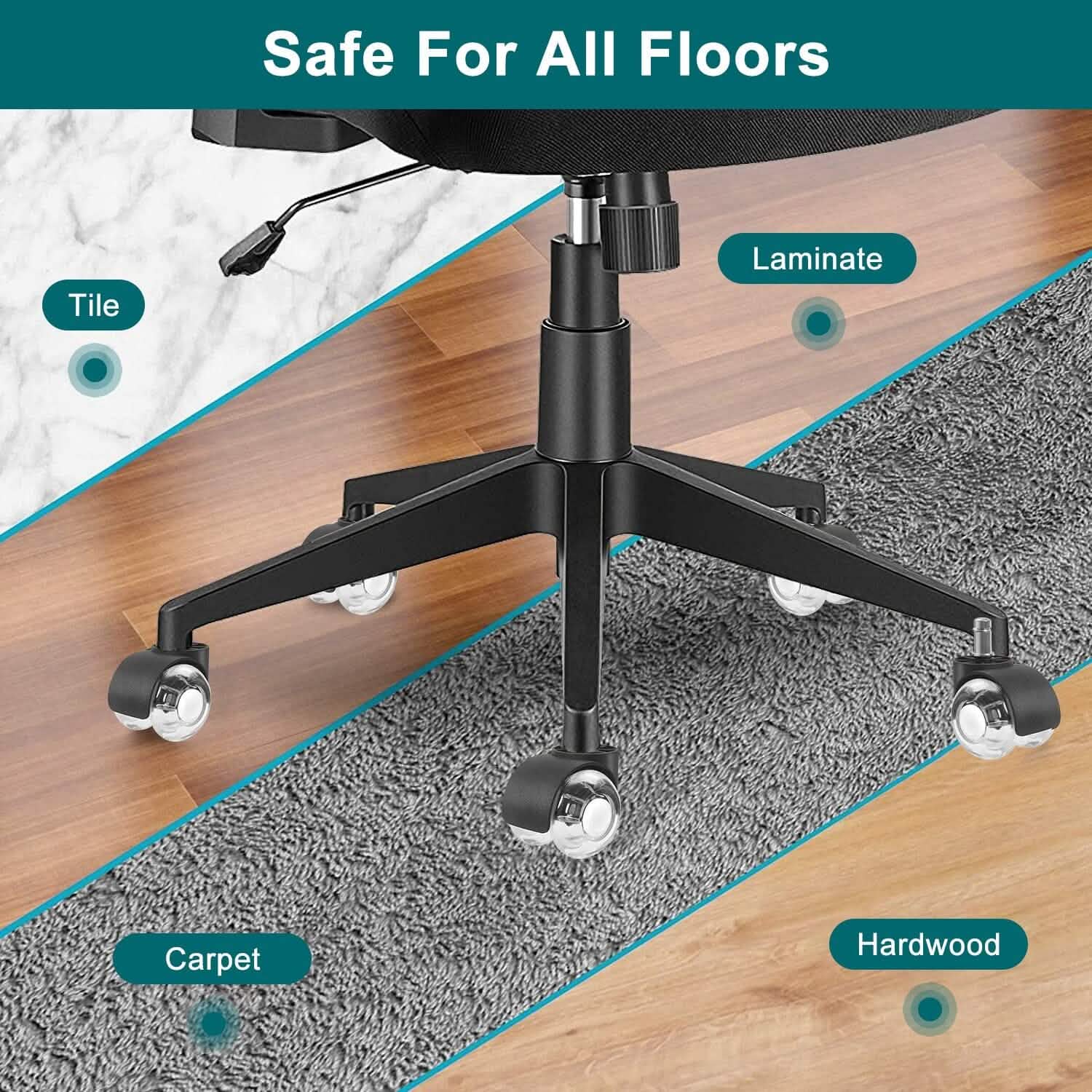 5-Piece: Office Chair Wheels Replacement School, Office & Art Supplies - Tophatter Daily Deals