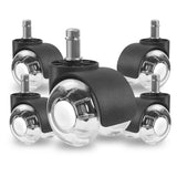 5-Piece: Office Chair Wheels Replacement School, Office & Art Supplies - Tophatter Daily Deals