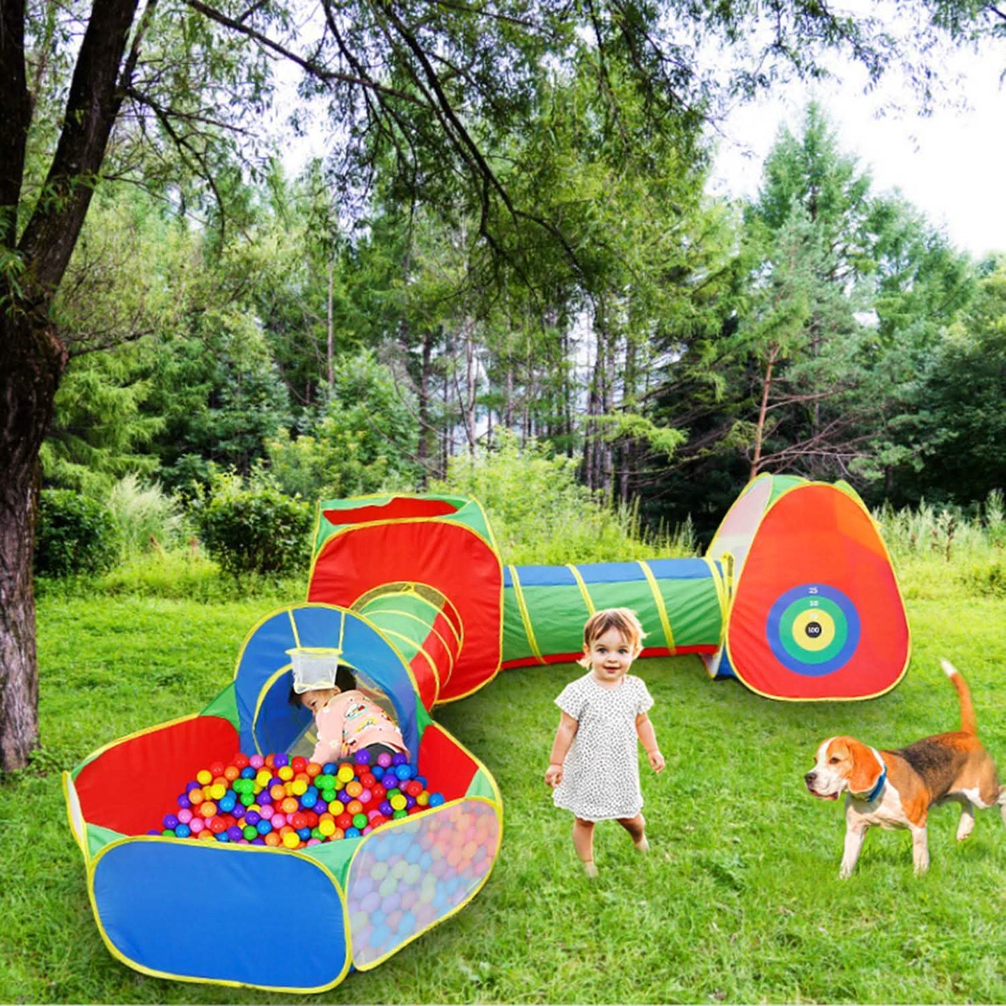 5-Piece: Pop Up Playhouse Kids Ball Pit Tents Toys & Games - Tophatter Daily Deals