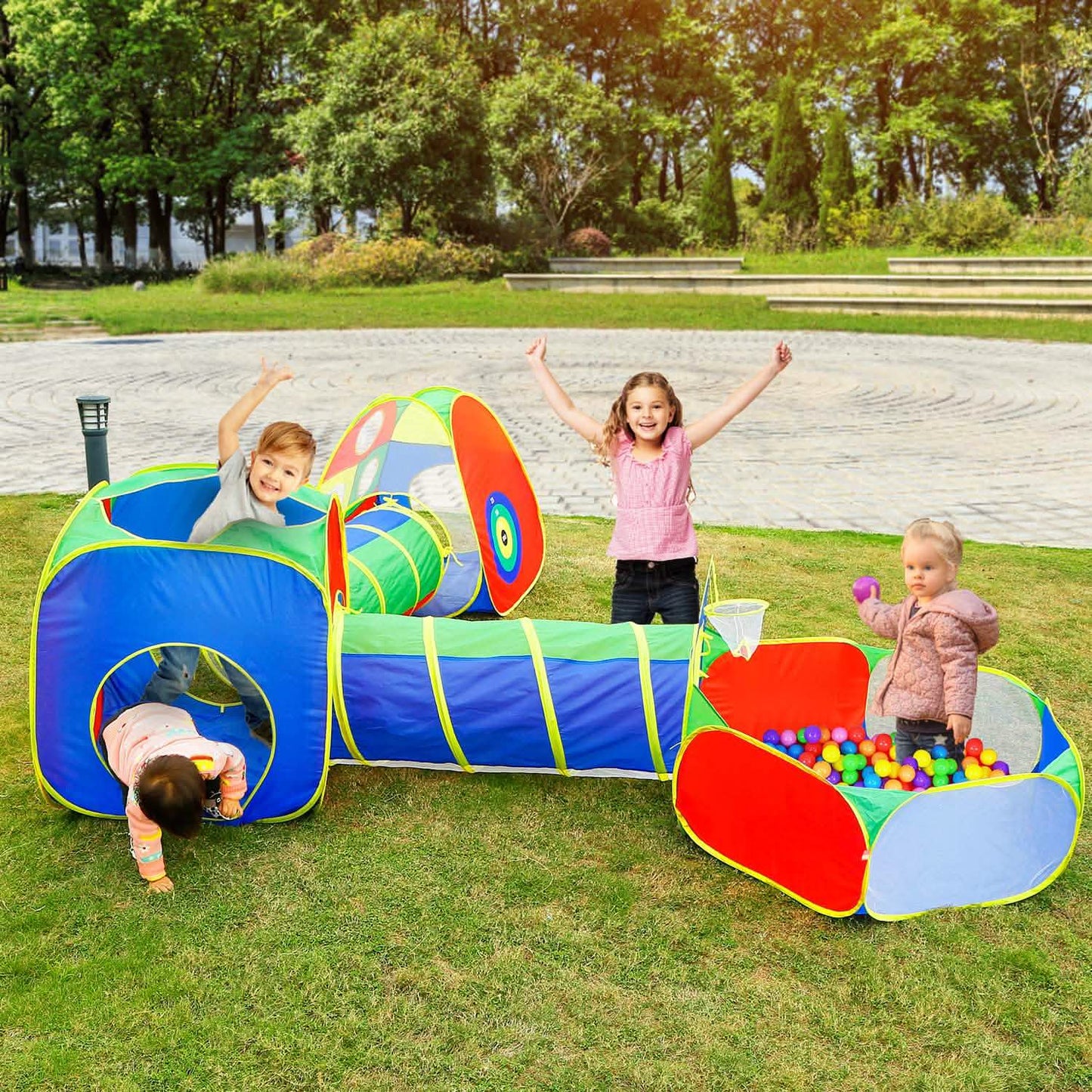 5-Piece: Pop Up Playhouse Kids Ball Pit Tents Toys & Games - Tophatter Daily Deals