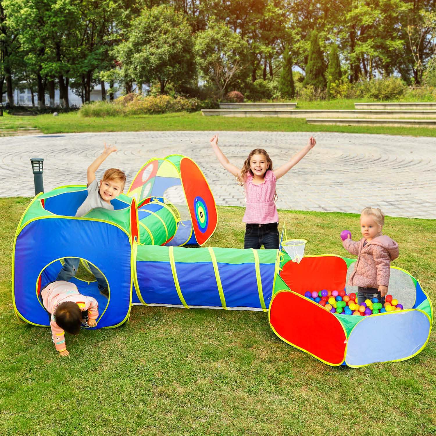 5-Piece: Pop Up Playhouse Kids Ball Pit Tents Toys & Games - Tophatter Daily Deals